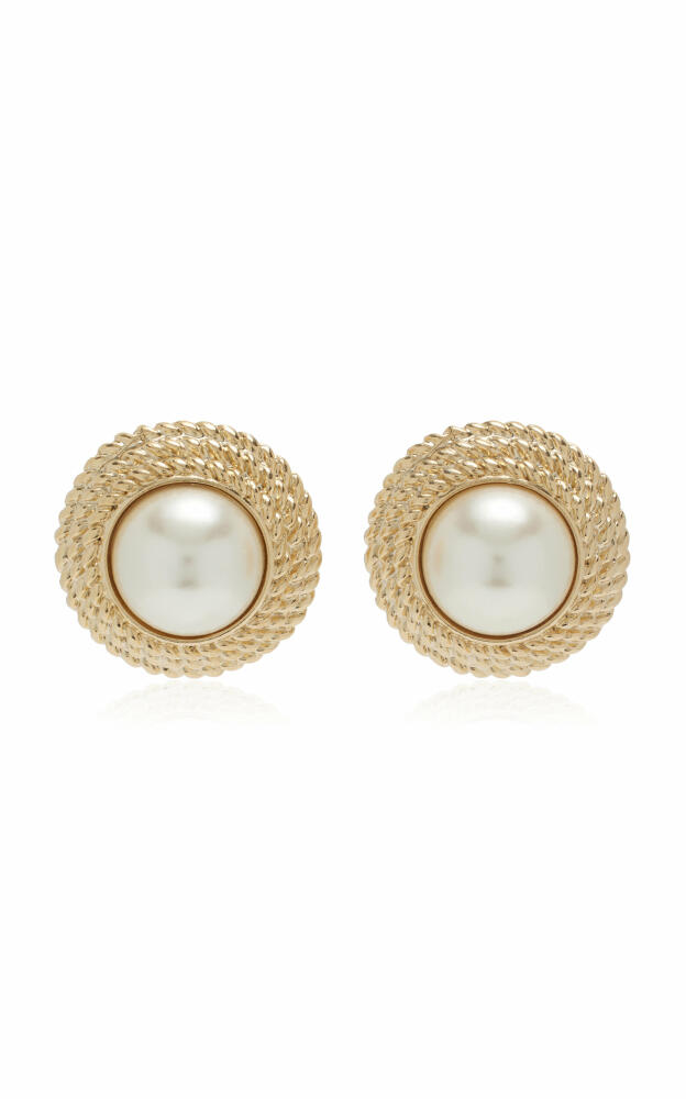 Ben-Amun - Exclusive 80s 24K White Gold-Plated Pearl Earrings - White - Gifts For Her Cover