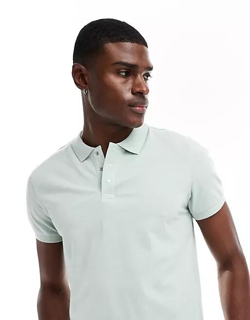 Threadbare 3 button polo in pale green Cover