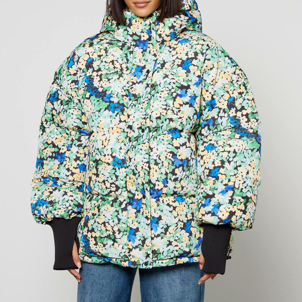 Stine Goya Elaina Floral-Print Recycled Shell Puffer Jacket Cover