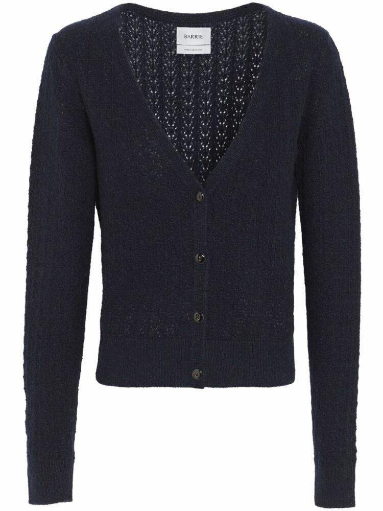 Barrie V-neck cashmere cardigan - Blue Cover