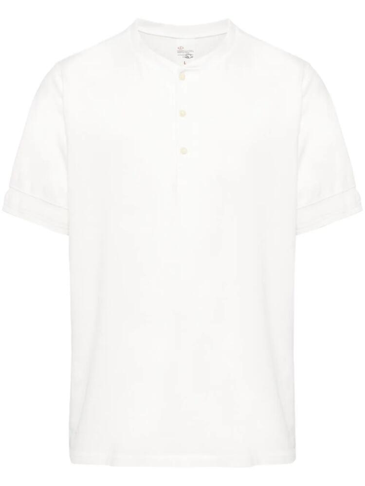 Nudie Jeans Henley cotton T-shirt - White Cover