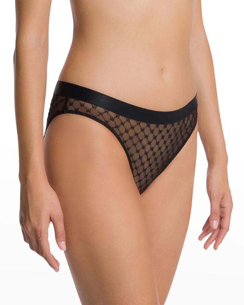 Wolford Sheer Logo-Embroidered Bikini Brief Cover