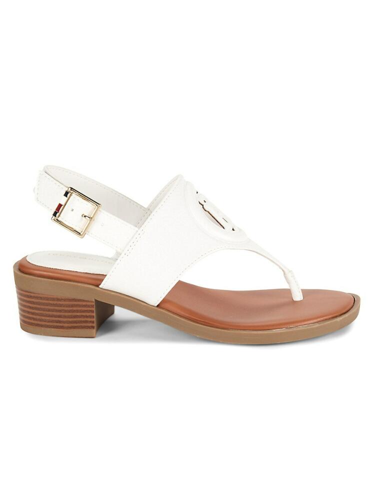 Tommy Hilfiger Women's Twolaya Block Heel Sandals - White Cover