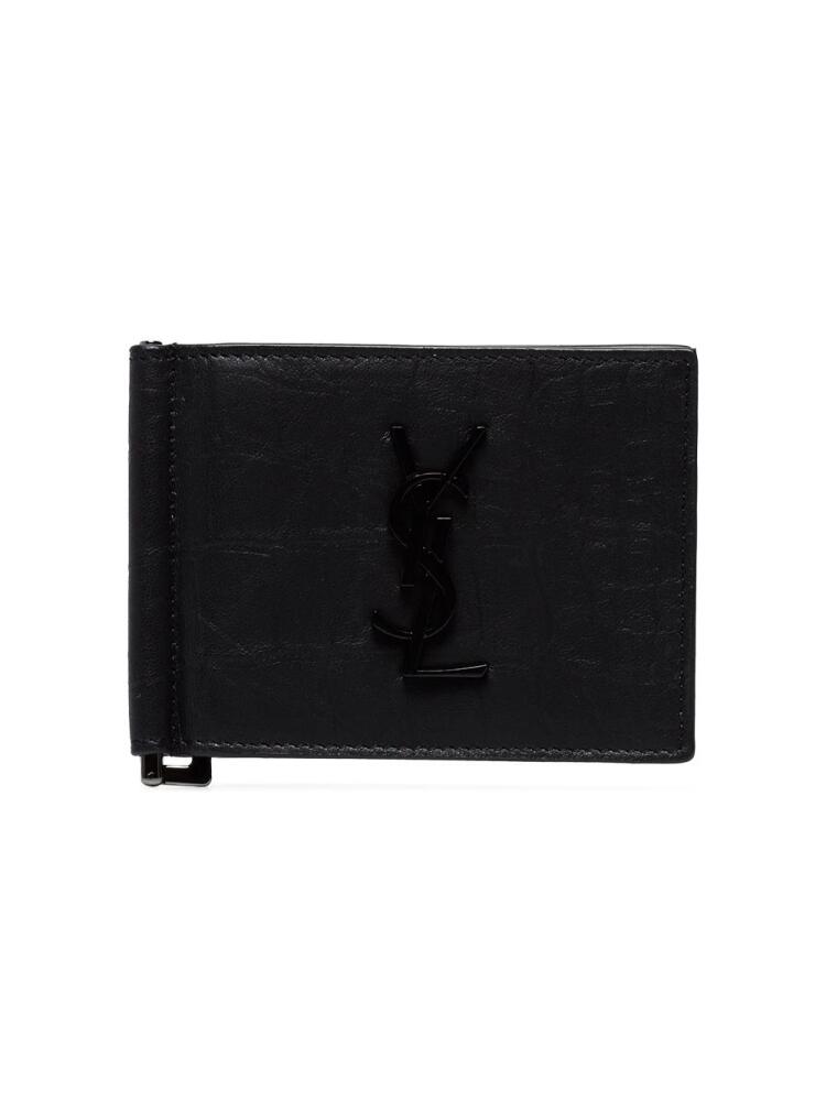 Saint Laurent Cassandre bill clip wallet - Black Cover