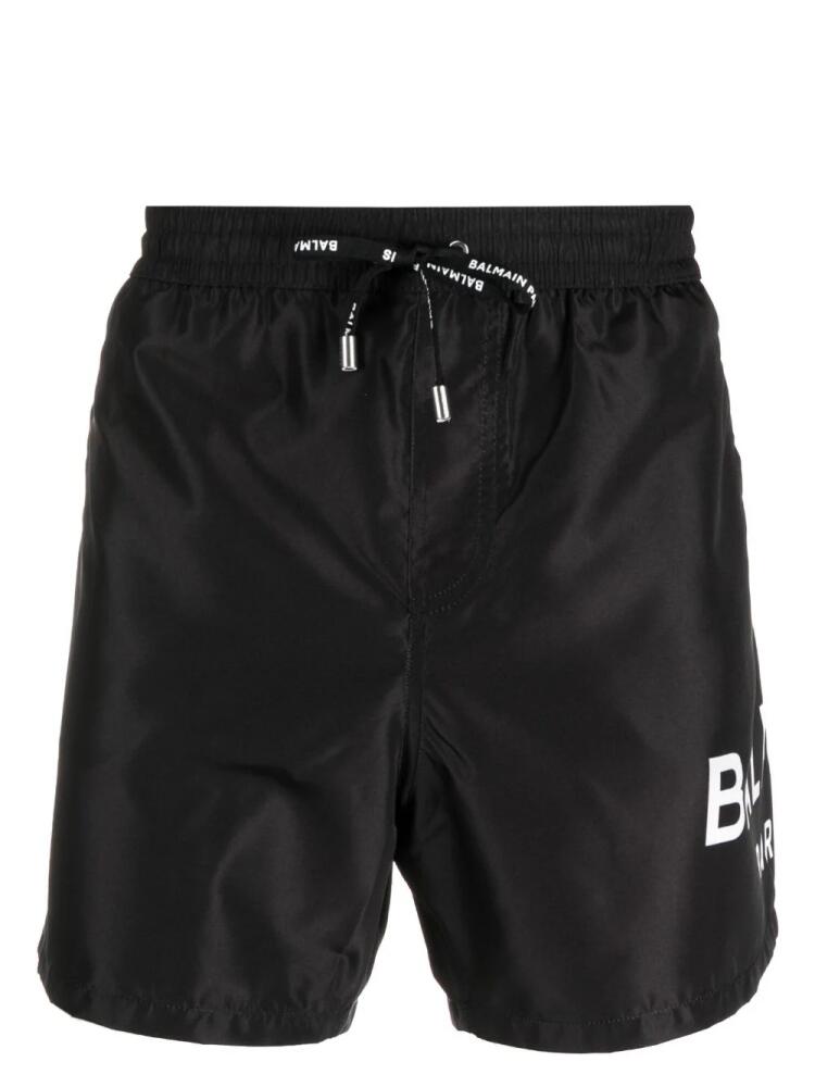 Balmain logo-print swim shorts - Black Cover