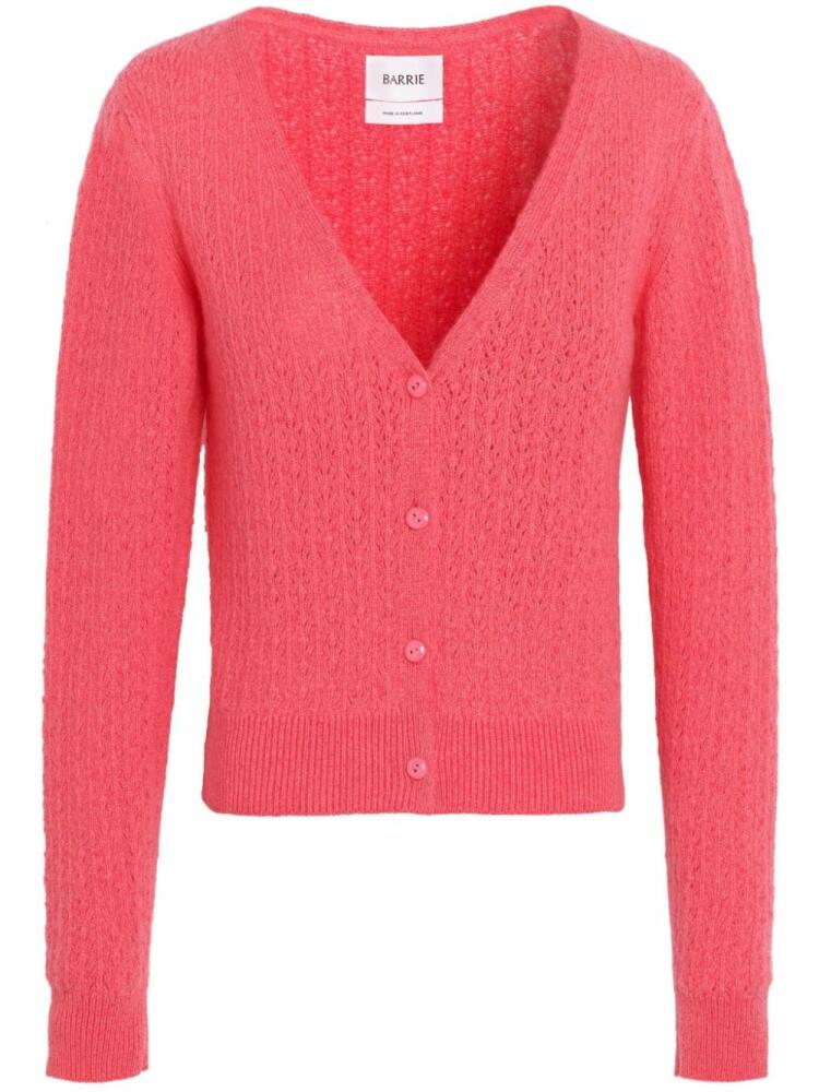 Barrie V-neck cashmere cardigan - Pink Cover