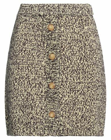 Nanushka Woman Mini skirt Dark brown Cotton, Polyamide Cover