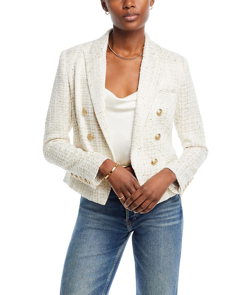 L'Agence Brooke Embossed Button Blazer Cover