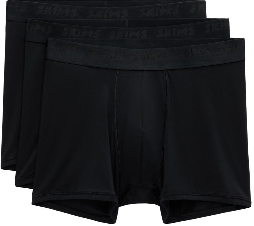 SKIMS Three-Pack Black SKIMS Stretch 3 Boxer Briefs Cover