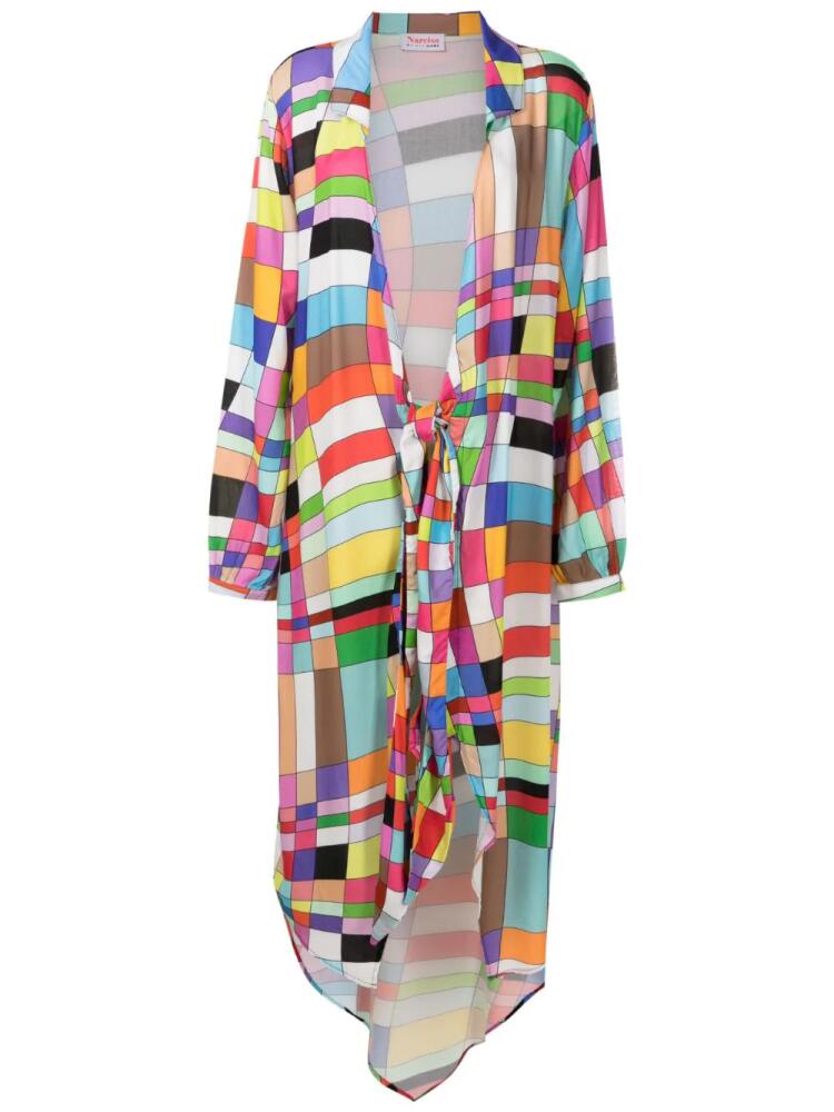 Amir Slama geometric-print maxi dress - Multicolour Cover