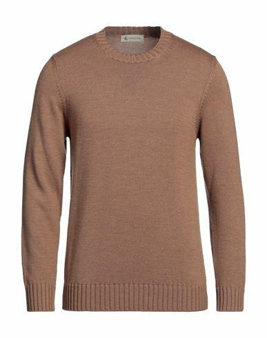 Piacenza Cashmere 1733 Man Sweater Camel Virgin Wool Cover