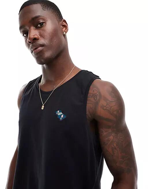 Threadbare decks embroidery tank in black Cover