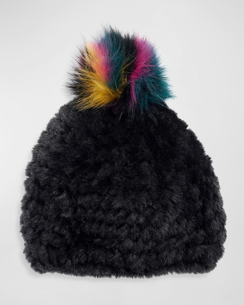 Fabulous Furs Knitted Faux Fur Beanie Cover