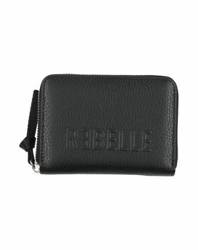 Rǝbelle Woman Wallet Black Leather Cover