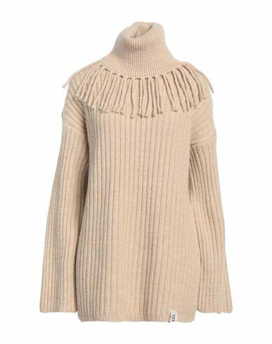 Ottod'ame Woman Turtleneck Beige Acrylic, Wool, Alpaca wool, Viscose, Polyester Cover