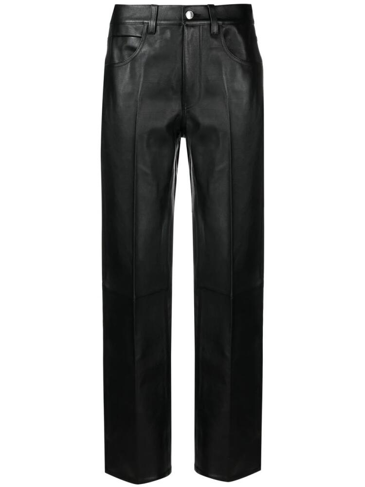 Alexander Wang leather straight-leg trousers - Black Cover