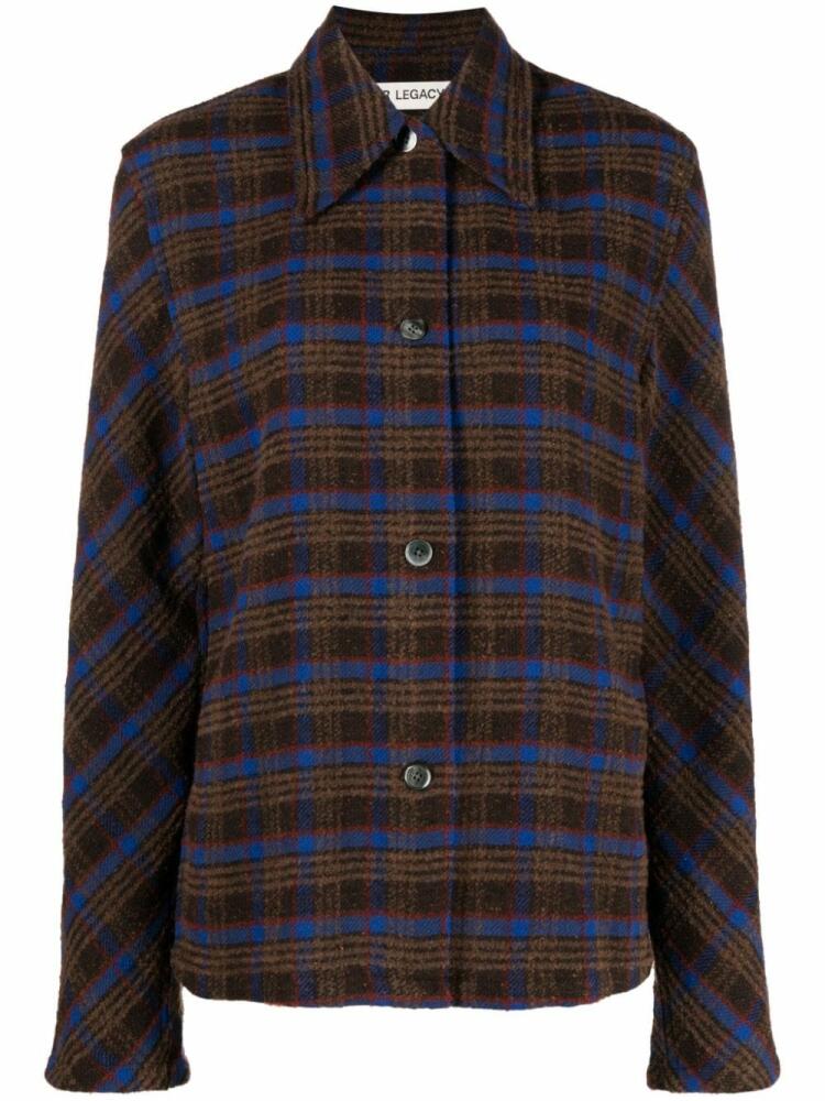 OUR LEGACY checked long-sleeve shirt - Brown Cover