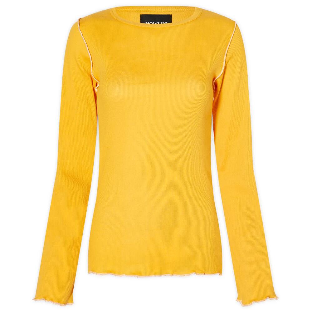 Howlin by Morrison Women's Howlin' High Score Long Sleeve T-Shirt in Yellow Gold Cover