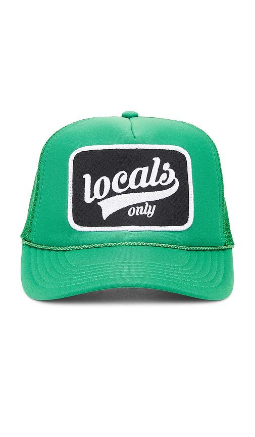 Friday Feelin Locals Only Hat in Green Cover