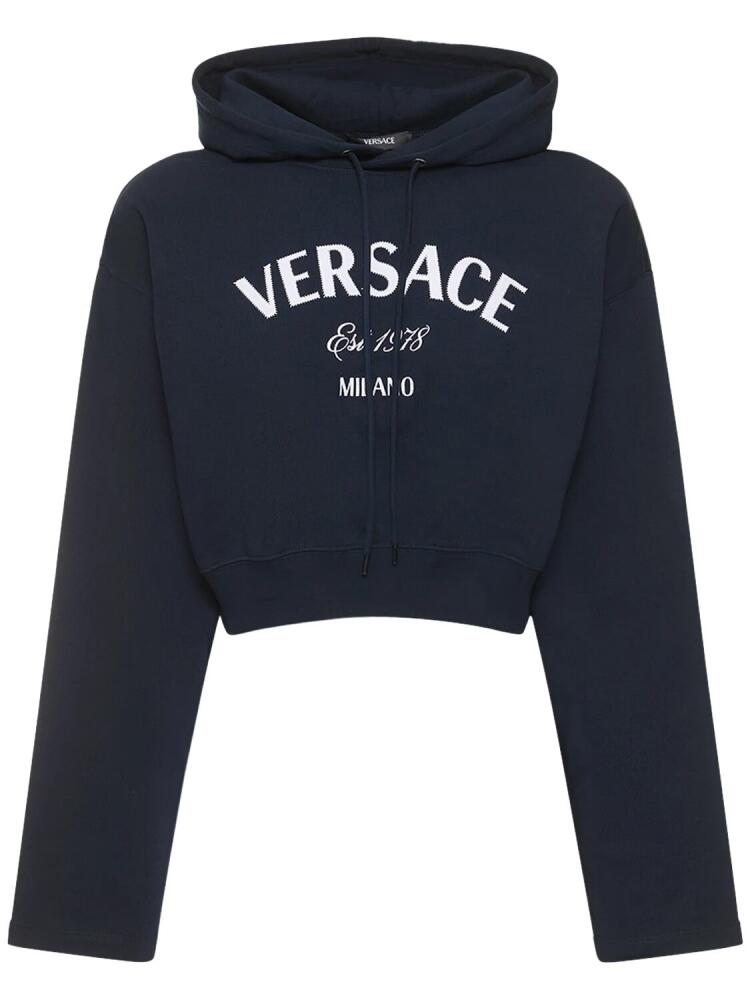 VERSACE Logo Jersey Sweatshirt Cover