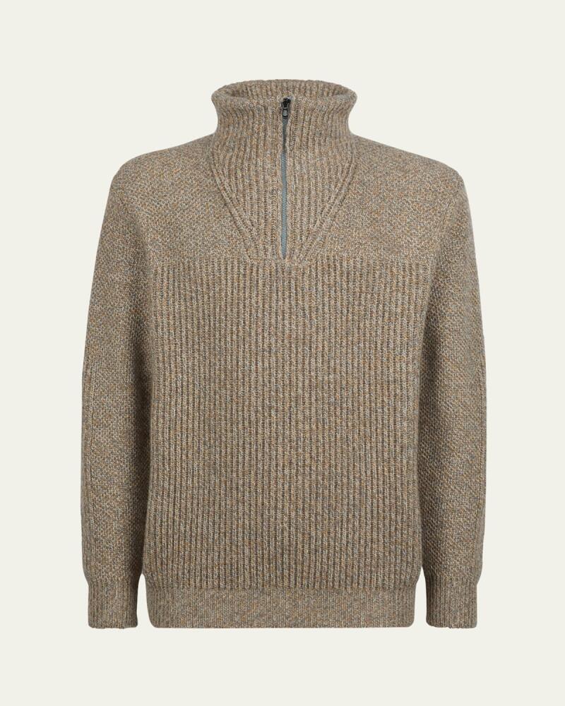 Sease Men's Schooner Cashmere Quarter-Zip Sweater Cover