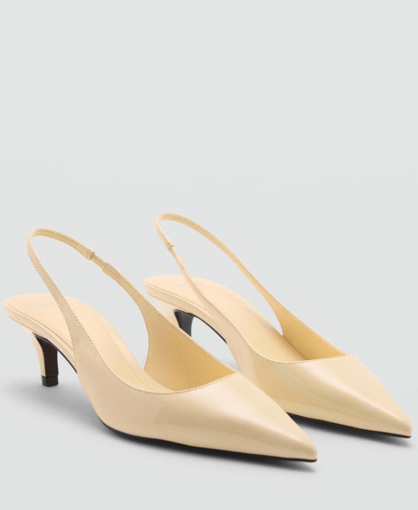 Mango Women's Sling Back Heel Shoes - Pastel Yellow Cover