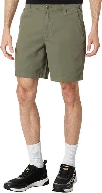 Carhartt Rugged Flex(r) Relaxed Fit 8 Canvas Shorts (Dusty Olive) Men's Clothing Cover