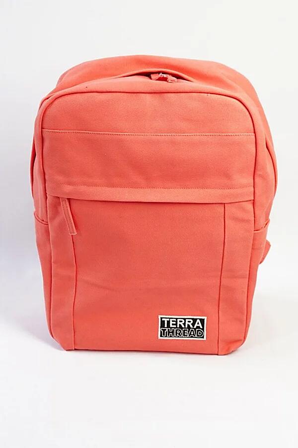 Terra Thread Organic Cotton Canvas Backpack in Coral Cover