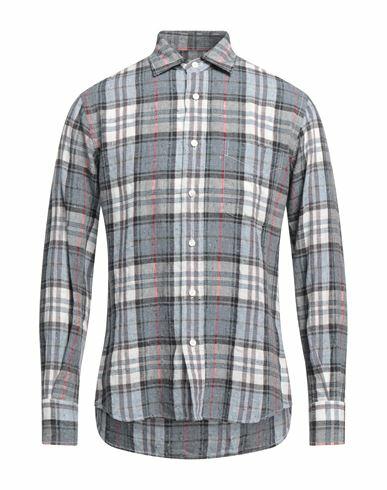 Alessandro Gherardi Man Shirt Grey Viscose, Linen Cover