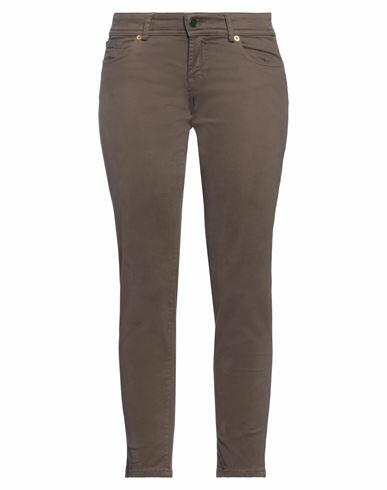 Berwich Woman Pants Brown Cotton, Elastane Cover