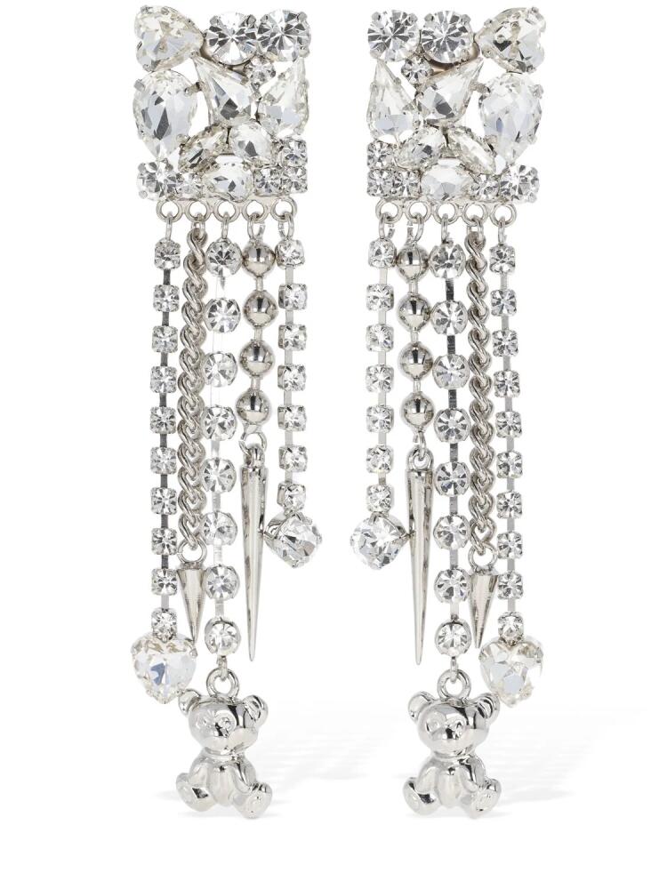 ALESSANDRA RICH Square Earrings W/ Charms Cover