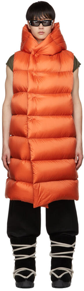 Rick Owens Orange Liner Down Vest Cover