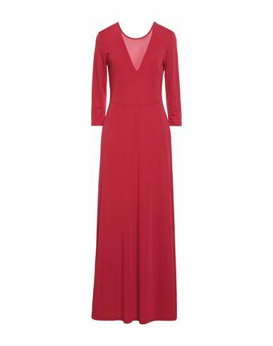 Seventy Sergio Tegon Woman Maxi dress Red Polyester, Elastane Cover