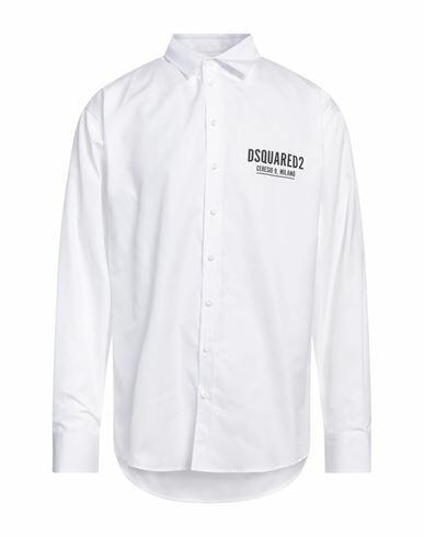 Dsquared2 Man Shirt White Cotton Cover