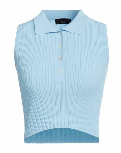 Roberto Collina Woman Sweater Sky blue Viscose, Polyester Cover