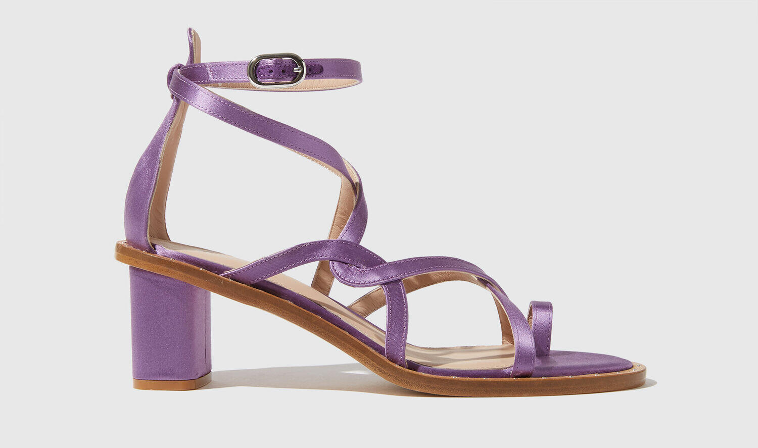 Scarosso Heels Patty Violet Silk Silk Cover