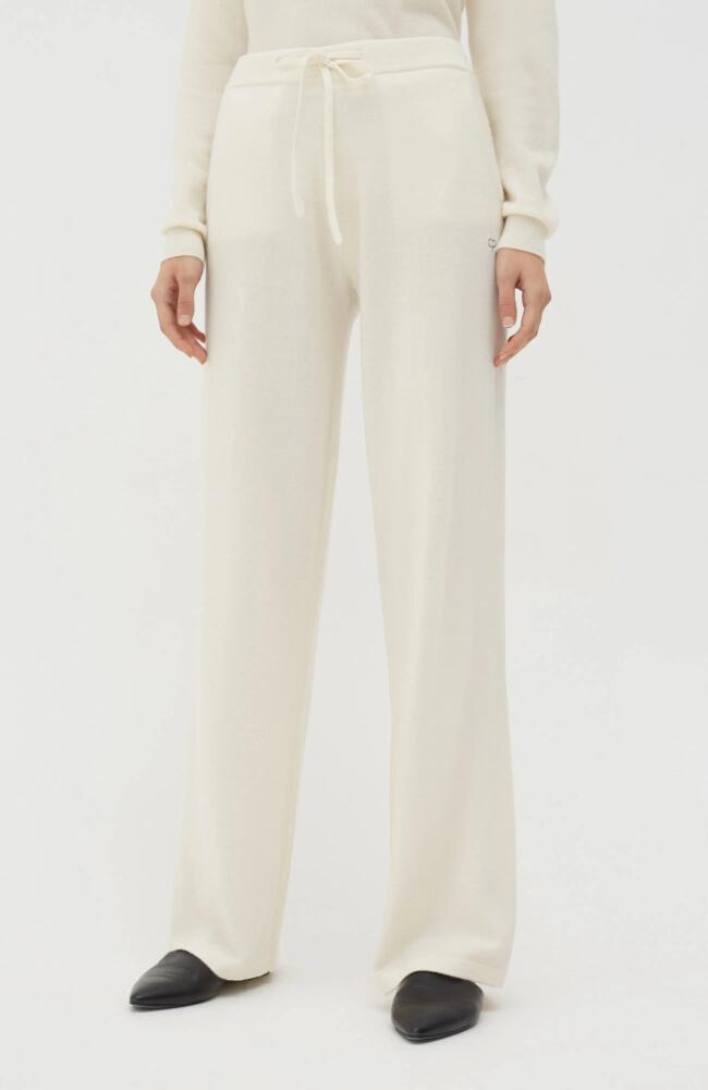 Chinti & Parker Pure Cashmere Wide Leg Pants in Cream Cover