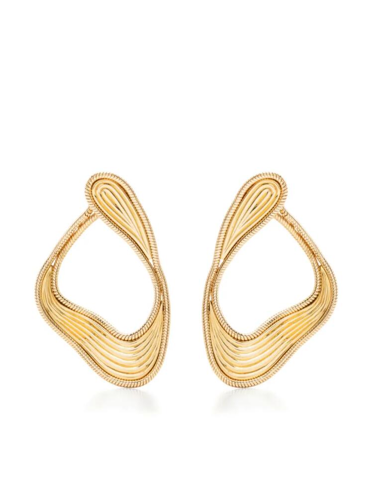 Fernando Jorge 18kt yellow gold Stream Lines hoop earrings Cover