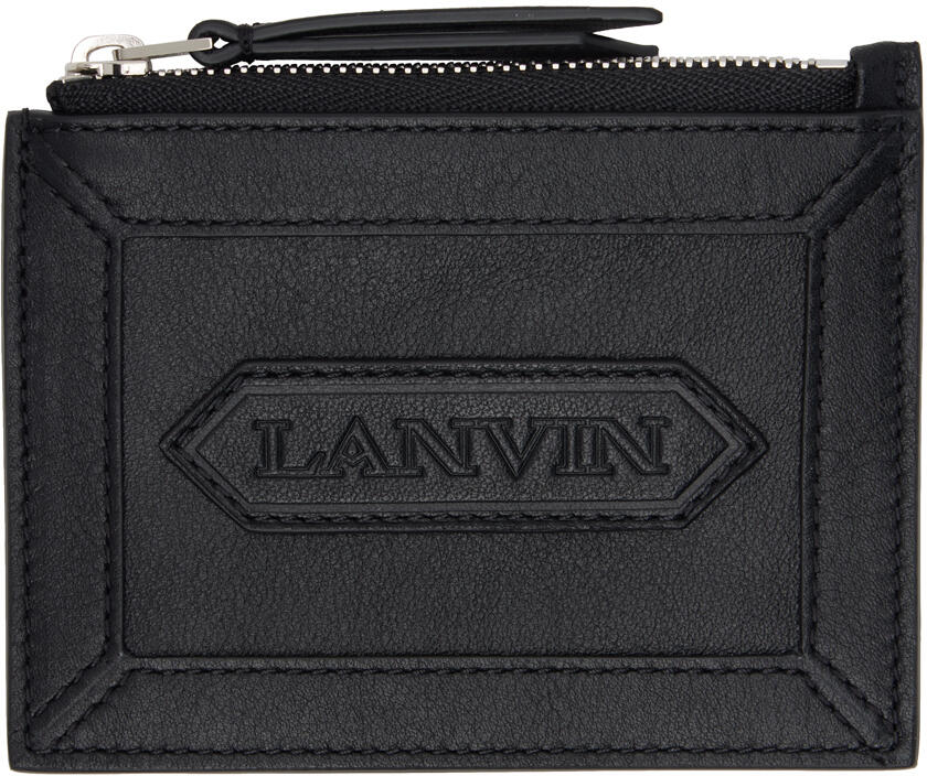 Lanvin Black Zipped Card Holder Cover