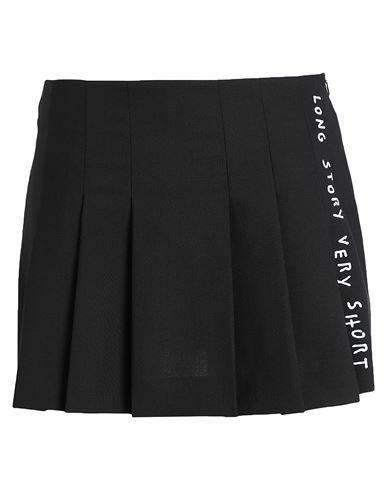 Max & co. Longveryshort Collaboration With Pietro Terzini Woman Mini skirt Black Polyester, Virgin Wool, Elastane Cover