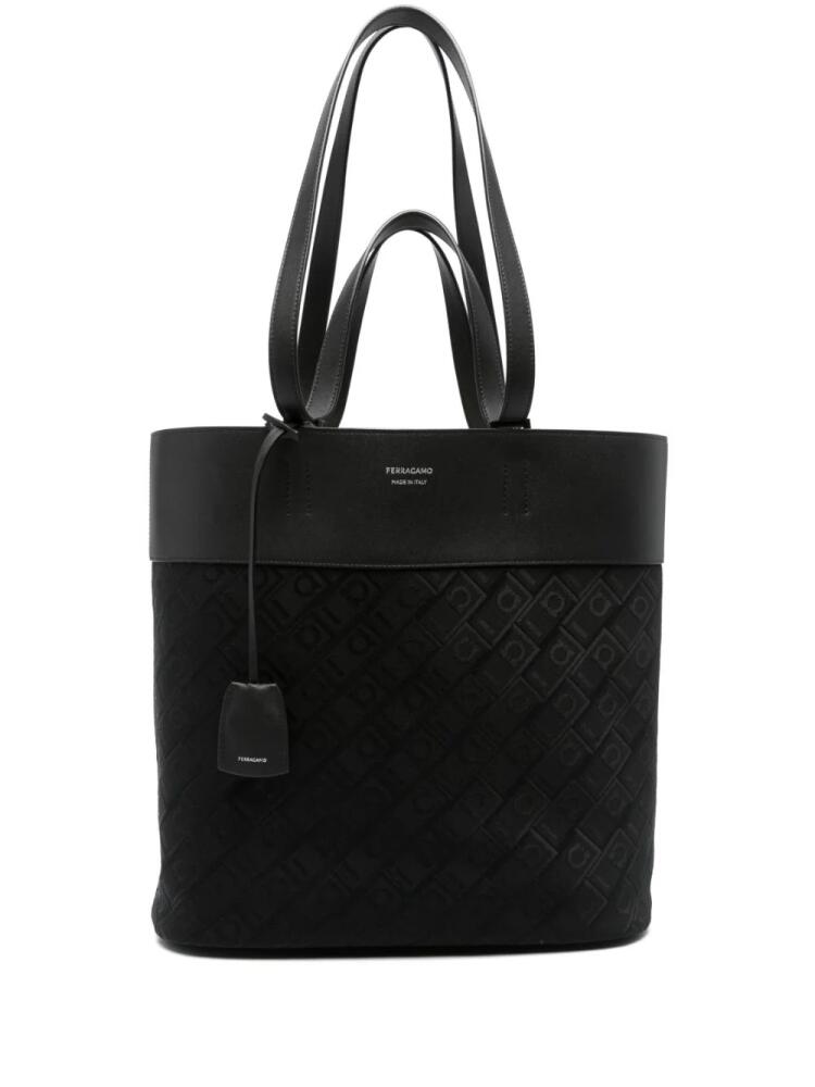 Ferragamo Gancini-pattern tote bag - Black Cover