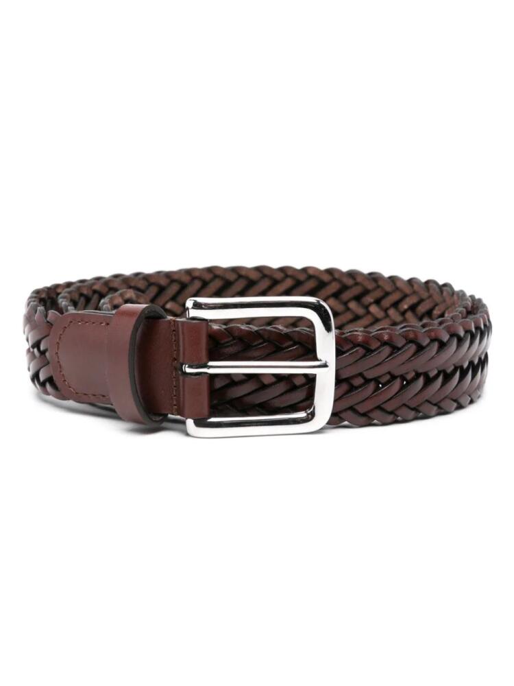 Anderson's woven leather belt - Brown Cover