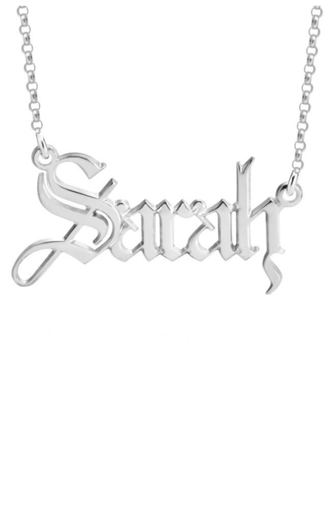 MELANIE MARIE Personalized Nameplate Necklace in Sterling Silver Cover