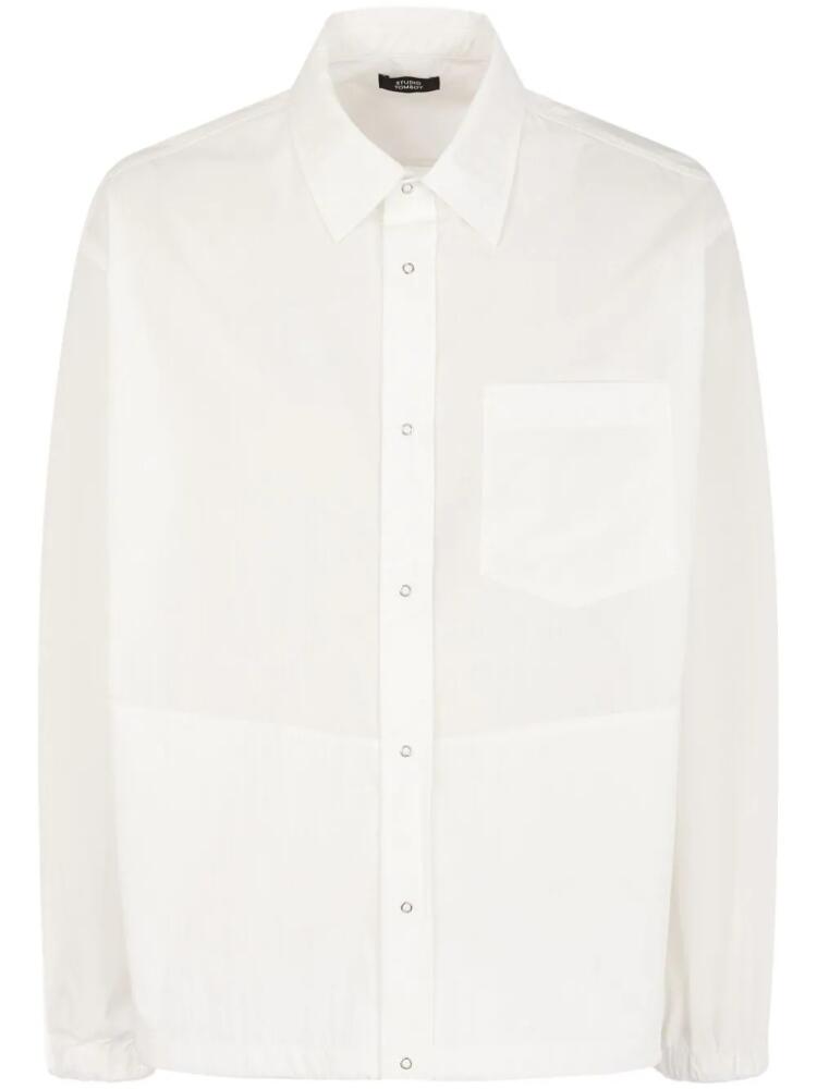 STUDIO TOMBOY drawstring-hem buttoned shirt - White Cover