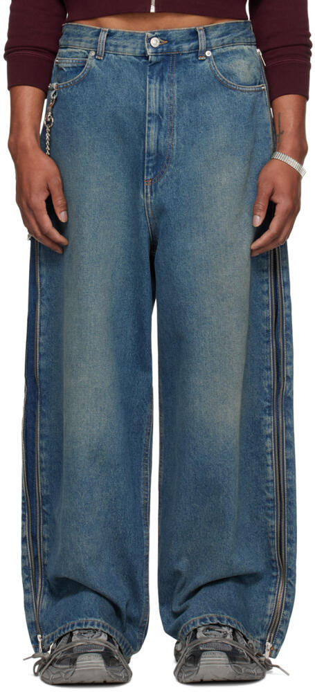 LU'U DAN Blue Zip Jeans Cover