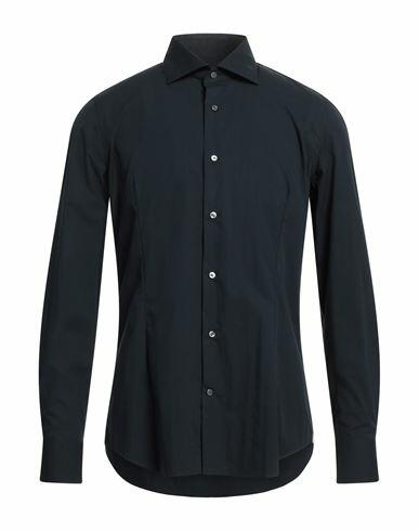 Bagutta Man Shirt Midnight blue Cotton, Polyamide, Elastane Cover