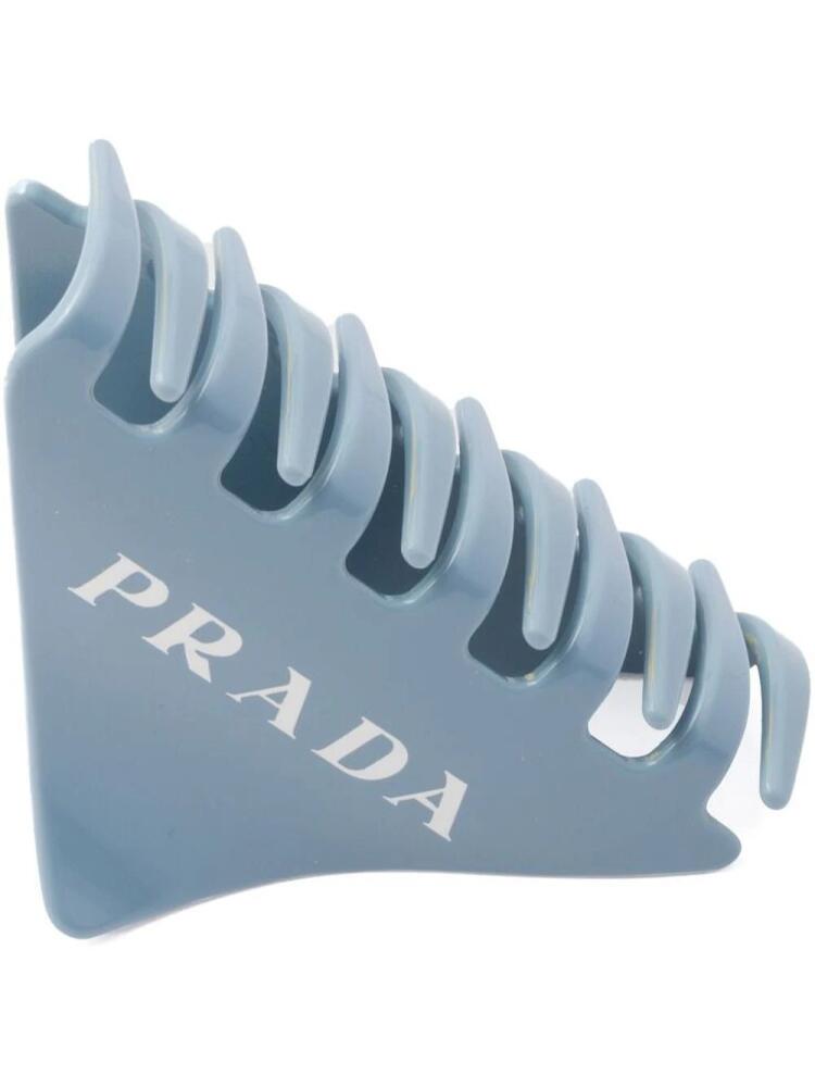 Prada logo-print hair clip - Blue Cover