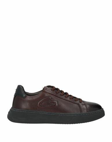 Alberto Guardiani Man Sneakers Dark brown Soft Leather Cover