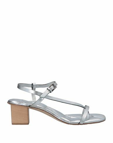 Del Carlo Woman Thong sandal Silver Soft Leather Cover