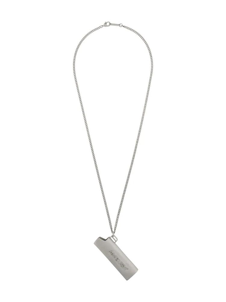 AMBUSH logo lighter case necklace - Silver Cover